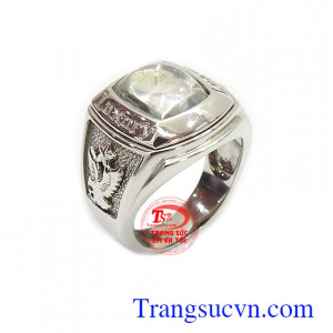 Nhẫn nam vàng trắng bền đẹp, chất lượng, chế tác tinh xảo