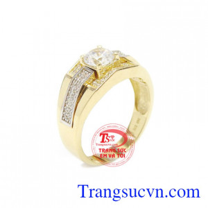 Nhẫn nam nhập khẩu Korea được chế tác từ vàng tây 10k