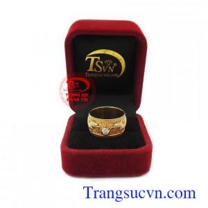 Nhẫn nam rồng chầu 3D