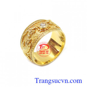 Nhẫn nam rồng chầu 3D vàng rồng 14k đẳng cấp và bền đẹp đảm bảo chất lượng,nhẫn nam vàng tây,chất lượng giới doanh nhân ưa chuộng