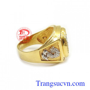 Nhẫn nam vàng tây 10k chế tác công nghệ cao sang trọng, tinh tế và thời thượng