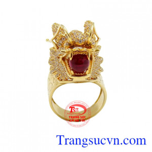 Nhẫn nam rồng vàng 10k cá tính lại nét cá tính, đẳng cấp, sang trọng cho phái mạnh.