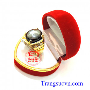 Nhẫn nam sapphire sao 5 cánh