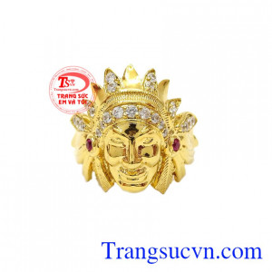 Nhẫn nam thổ dân 18k được chế tác tinh xảo và nổi bật