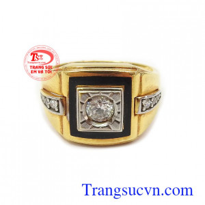 Nhẫn nam thời thượng 18k, nhẫn nam vàng tây 18k, chất lượng đảm bảo, có giấy chứng nhận vàng, bảo hành 12 tháng, mang đến cho người đeo vẻ sang trọng lịch lãm