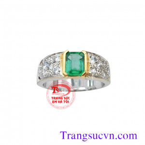 Nhẫn nam vàng trắng