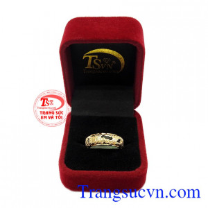 Nhẫn ngọc rồng vàng 10k