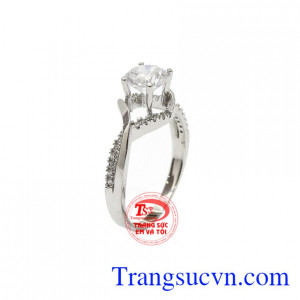 Nhẫn nữ Korea 10k dịu dàng được nhập khẩu hoàn toàn từ Hàn Quốc