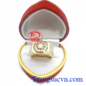 Nhẫn rồng nam kết đá