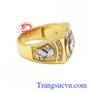 Nhẫn rồng nam kết đá
