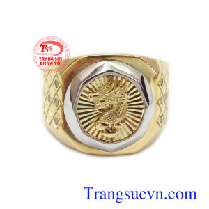 Nhẫn nam vàng 10k chế tác công nghệ cao cấp, đeo hợp thời trang phái mạnh