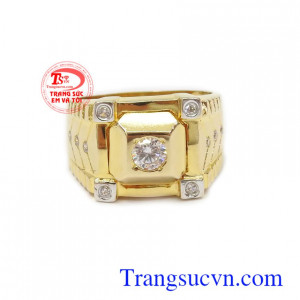 Nhẫn nam vàng tây thời thượng là sản phẩm được phái đẹp đặc biệt ưa chuộng