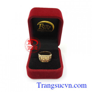 Nhẫn nam vàng, Đeo hợp thời trang, chất lượng vàng đảm đeo bền đẹp sáng bóng, tinh tế và sang trọng dành cho phái mạnh