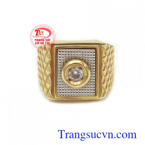 Nhẫn nam vàng, Đeo hợp thời trang, chất lượng vàng đảm đeo bền đẹp sáng bóng, tinh tế và sang trọng dành cho phái mạnh, nhẫn nam phù hợp đeo ngón giữa và ngón áp út