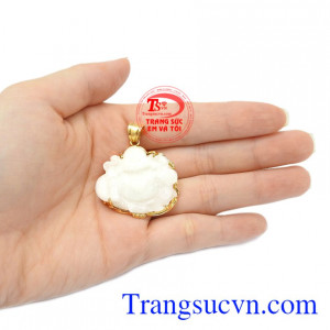 Phật sapphire bạch ngọc thiên nhiên.