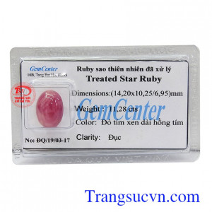 Ruby sao ép vỉ may mắn là viên đá tượng trưng cho Mặt Trời, quyền lực, tự do, may mắn và vui vẻ, giúp người đeo gặp nhiều tài lộc, may mắn và bình an trong cuộc sống