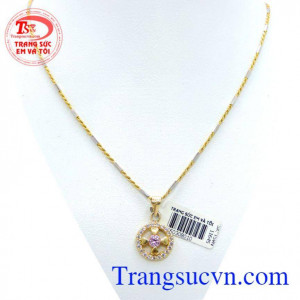 Sản phẩm bộ dây chuyền nữ trang vàng 10k, bảo hành 6 tháng.