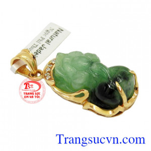 Tỳ hưu ngọc cẩm thạch thiên nhiên mang lại tài lộc, tiền tài cho người đeo.