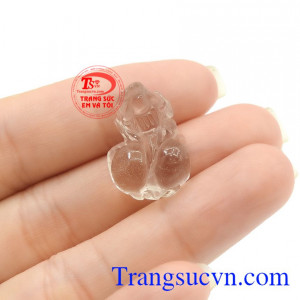 Tỳ hưu thạch anh trắng may mắn