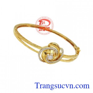 Vòng tay vàng tây nữ 10k Korea được thiết kế đẹp, thời trang