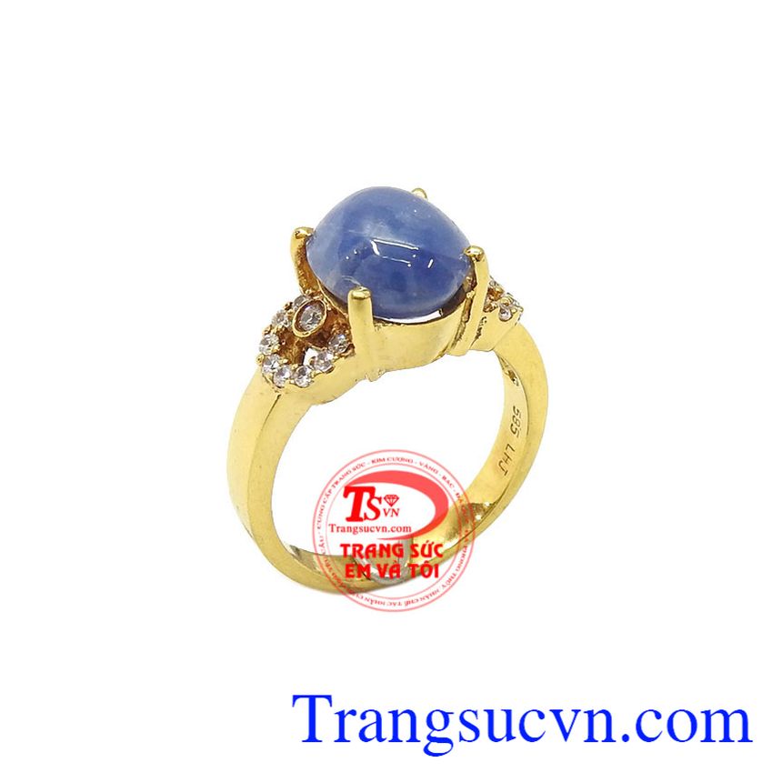 Nhẫn sapphire xanh nữ
