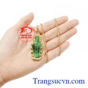 Bộ dây chuyền đức mẹ vàng 14k được kiểm định chất lượng đảm bảo uy tín