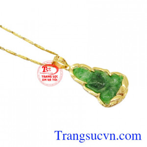 Bộ dây chuyền mặt Phật bọc vàng, giao hàng trên toàn quốc.