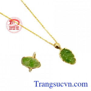 Bộ trang sức Nephrite đẹp mang phong cách mới lạ tạo sự trẻ trung, năng động cho người dùng,Bộ trang sức Nephrite đẹp