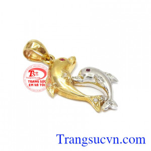 Bán Cặp đôi cá voi tình yêu,mặt dây chuyền vàng tây hình cặp đôi cá voi là biểu tượng của sự chung thủy trong tình yêu. Cặp đôi cá voi tình yêu