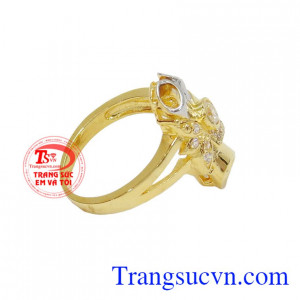 Nhẫn nữ vàng tây dành cho phái đẹp phù hợp làm quà tặng sinh nhật hoặc trong các dịp ý nghĩa