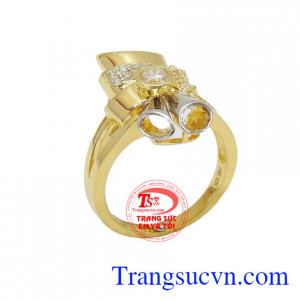 Chiếc Nhẫn Nữ Quả Chuông Vàng, nhẫn nữ vàng tây, nhẫn nữ đẹp