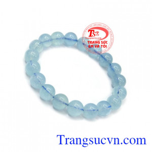 Chuổi tay aquamarine thiên nhiên, giao hàng nhanh trên toàn quốc