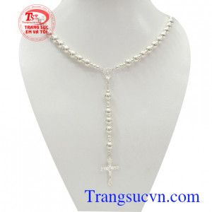 Chuỗi tràng hạt bạc đẹp chế tác đẹp, chất lượng cao, chuỗi tràng hạt bạc cao cấp Chuỗi tràng hạt bạc đẹp