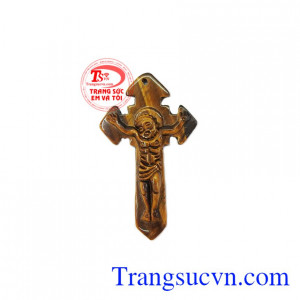 Đá thiên nhiên Thánh Giá được chế tác từ đá mắt hổ thiên nhiên chuẩn chất lượng,Đá thiên nhiên Thánh Giá