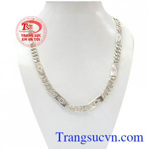 Dây bạc nam phong cách, dây chuyền bạc đẹp, chất lượng đảm bảo