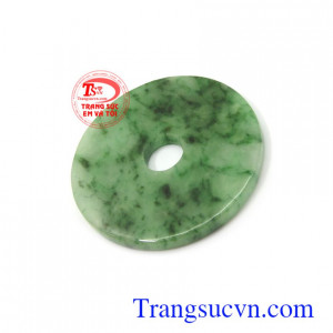 Đồng xu cẩm thạch tài lộc hanh thông phù hợp làm mặt dây chuyền đeo thời trang và phong thủy