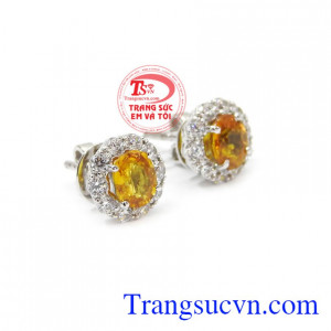 Hoa tai Sapphire chất lượng được lấy từ viên sapphire có độ tinh khiết hoàn hảo mang lại vẻ đẹp hoàn mỹ cho người sử dụng