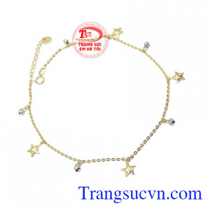 Lắc chân ngôi sao may mắn tôn lên vẻ đẹp xinh xắn, thời trang dành cho bạn nữ