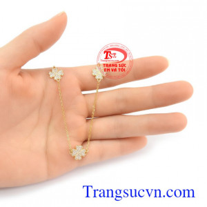 Lắc chân vàng tây 10k nhỏ xinh