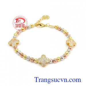 Lắc tay bi vàng xinh xắn 10k bền đẹp, chất lượng, phù hợp phong cách thời trang phái đẹp Lắc tay bi vàng xinh xắn