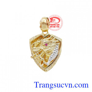 Mặt chuyền rồng vàng nam thủy tinh xảo hợp thời trang và đẳng cấp phong cách cá tính.