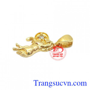 Mặt dây chuyền nữ độc đáo,cá tính thiết kế theo yêu cầu. Mặt con giáp tuổi ngọ vàng