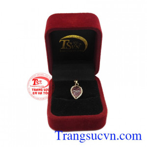 Sản phẩm bảo hành uy tín, giao hàng toàn quốc. Mặt dây chiếc lá tourmalin xinh xắn.