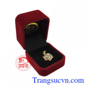 Mặt vàng tây giá tốt. Mặt dây chong chóng tình yêu