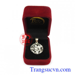 Mặt dây chuyền bạc hình rồng