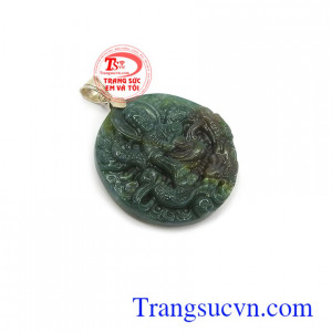 Mặt dây chuyền đá hộ mệnh canxedon thiên nhiên cao cấp