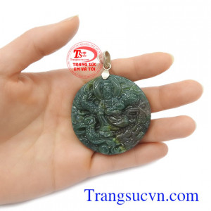 Mặt dây chuyền đá hộ mệnh canxedon thiên nhiên cao cấp phù hợp nhiều loại dây chuyền khác nhau