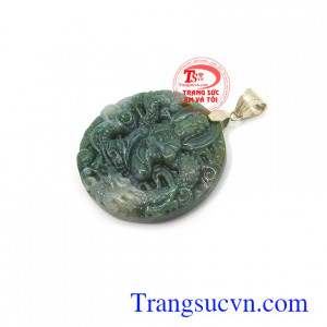 Mặt dây chuyền đá canxedon thiên nhiên móc bạc cao cấp, là món quà ý nghĩa cho người yêu thương