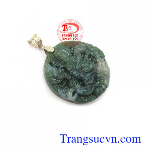 Mặt dây chuyền đá canxedon thiên nhiên bọc bạc đeo hợp thời trang, là dòng sản phẩm rất được phái mạnh ưa chuộng