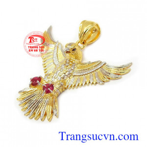 Mặt dây chuyền nam vàng tây phù hợp phong cách thời trang Mặt dây chuyền đại bàng dũng mãnh